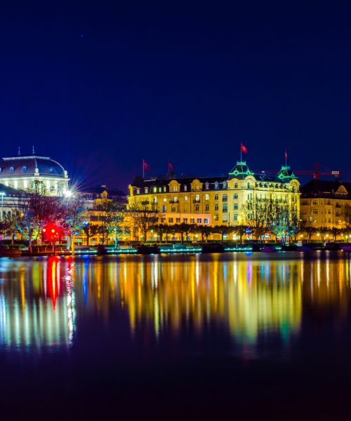 Zurich Airport City by Night